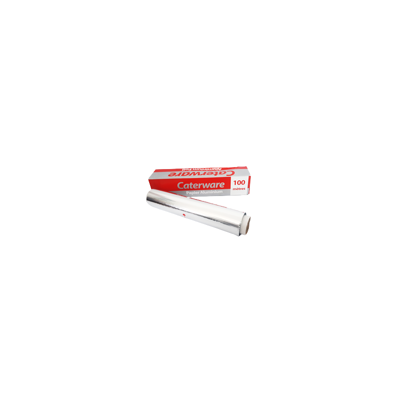 Rouleau Papier Aluminium alimentaire en boite distributrice, l 30cm - L 100m