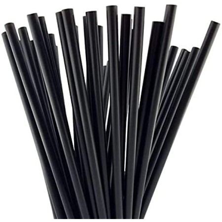 Paille, 500 pailles noires, Réutilisables 21cm paille plastique en plastique  (4.5 mm de diamètre), pailles oites réutilisables, 3 - La cave Cdiscount